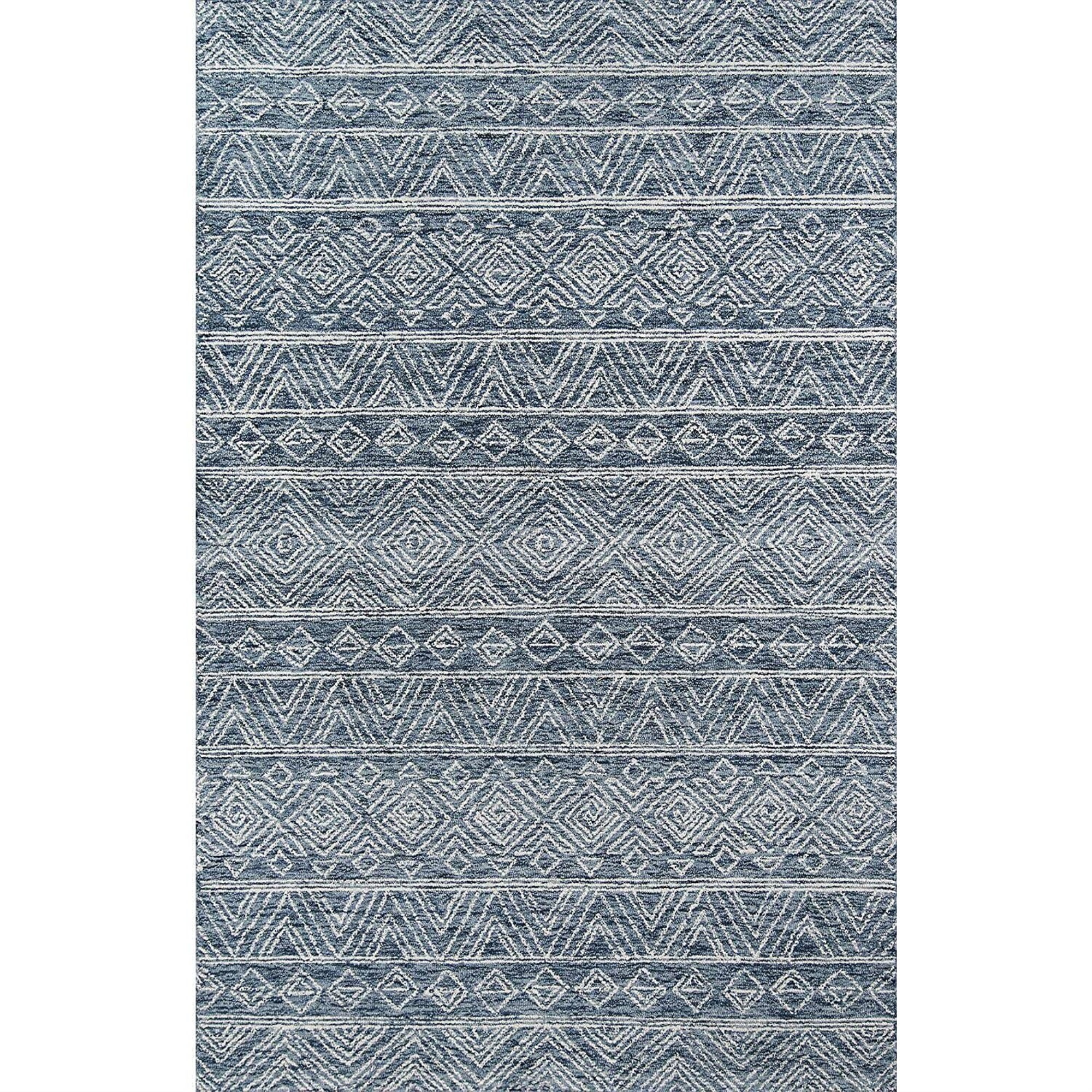 Urban Bohemia Handmade Gray Wool Geometric Area Rug