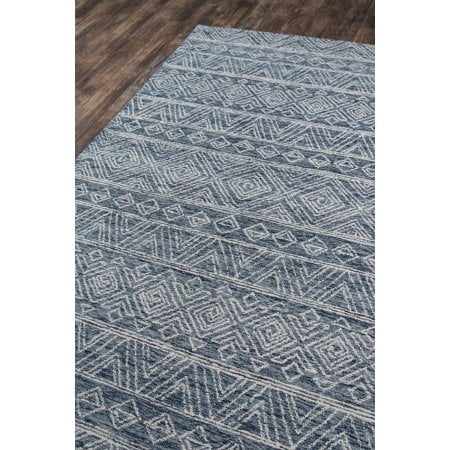 Handmade Gray Geometric Wool Rectangular Area Rug