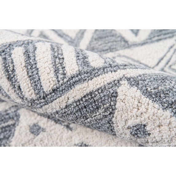 Momeni Mallorca Hand Hooked Wool Grey Area Rug 2' X 3'