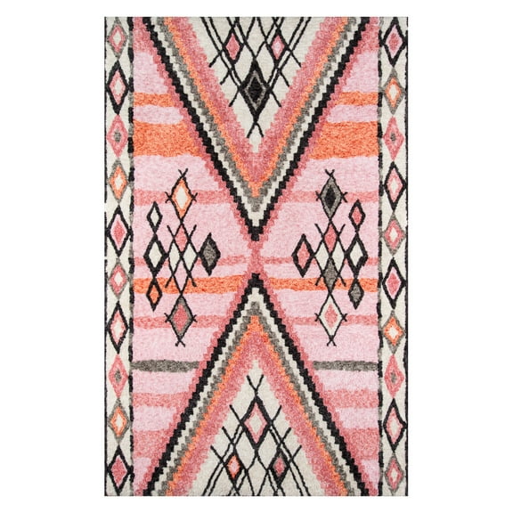 Margaux Polyester Table Tufted Pink Area Rug 9' X 12'