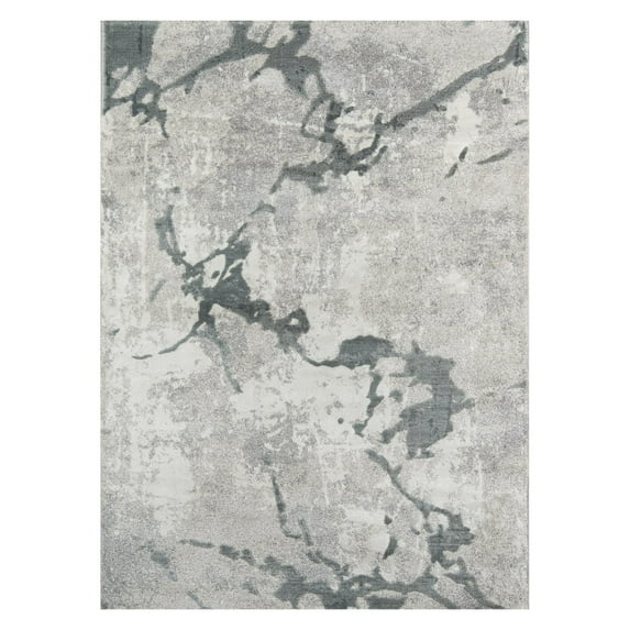 Momeni Matrix Polypropylene and Polyester Machine Made Grey Runner 2'3" X 7'6"