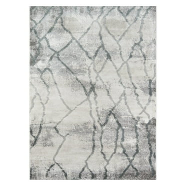 Momeni Matrix Polypropylene and Polyester Machine Made Grey Runner 2'3" X 7'6"