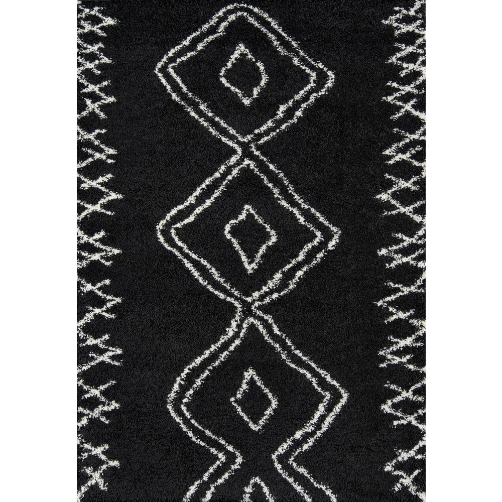 Momeni Contemporary Rectangle Area Rug, Black, 9'3