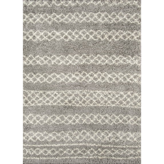 Momeni Maya Contemporary Geometric Area Rug Grey 9' 3" x 12' 6" Polypropylene More than 1 inch N/A 9' x 12' Indoor Grey,Ivory