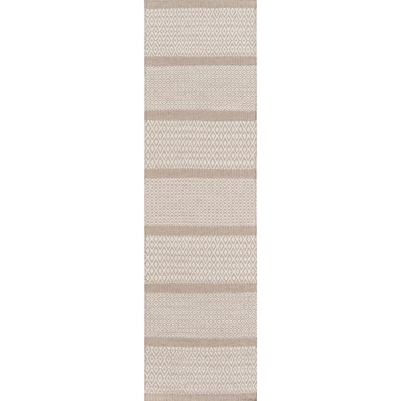 Momeni Mesa 2'3" X 8' Contemporary Hand Woven Wool Runner Rug in Beige