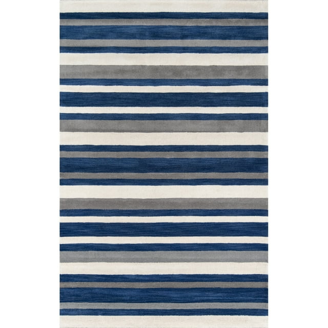 Momeni  Metro Hand Tufted Wool Contemporary Striped Area Rug 2'3" x 3'9" 2' x 3' Accent, Indoor, Handmade Rectangle