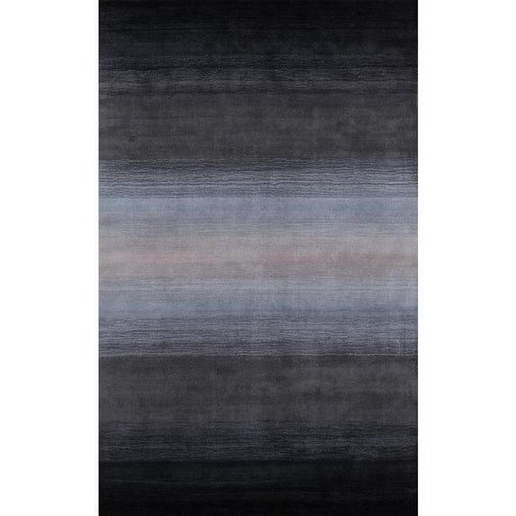 Momeni Metro 8' X 11' Contemporary Hand Tufted Wool Rug in Midnight Black