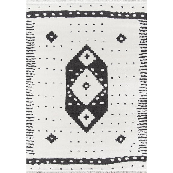 Momeni Monaco Polypropylene and Polyester Machine Made Ivory Area Rug 2' X 3'