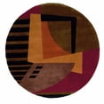 thumbnail image 1 of New Wave Area Rug, Pomegranat, 7'9" X 7'9" Round, 1 of 2