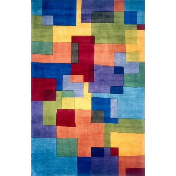 Momeni Contemporary Rectangle Area Rug, Multi, 5'3" X 8'