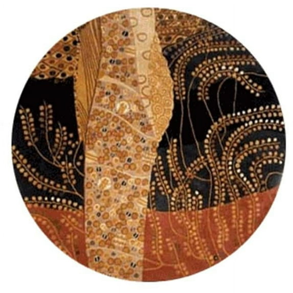 Momeni New Wave Hand-Tufted Chinese Wool Round Rug - Black - 5.75 ft. x 5.75 ft.
