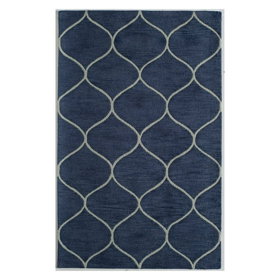 Momeni Newport 2' X 3' Contemporary Hand Tufted Wool Rug in Blue