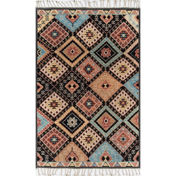 Momeni Nomad Southwestern Aztec and Geometric Traditional Area Rugs, Multi-color