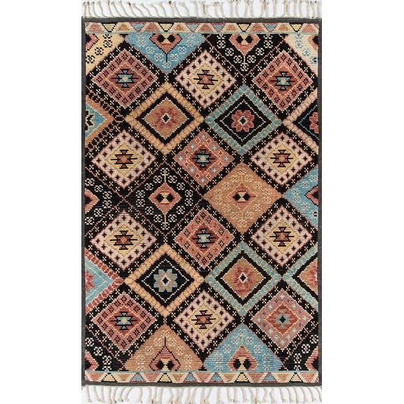 Momeni Nomad Southwestern Aztec and Geometric Traditional Area Rugs, Multi-color