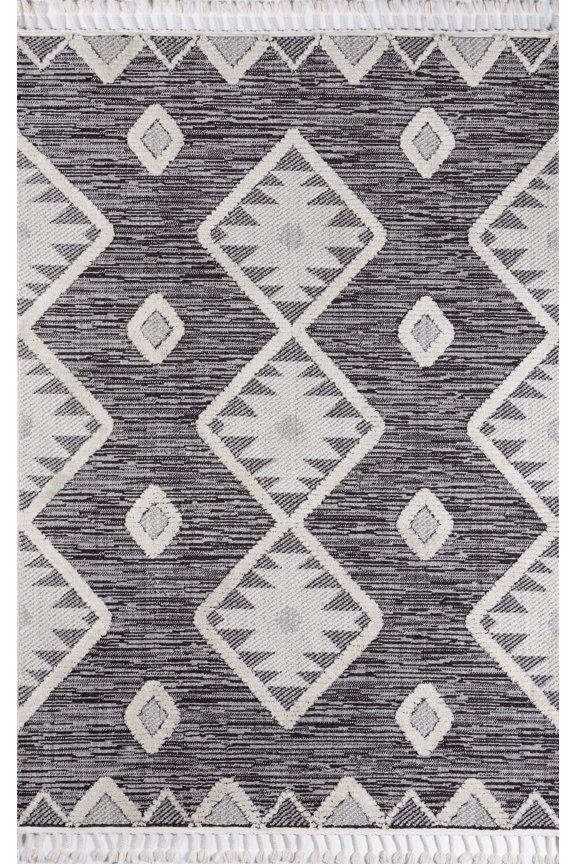 Odessa Geometric Contemporary Area Rugs, Off-White