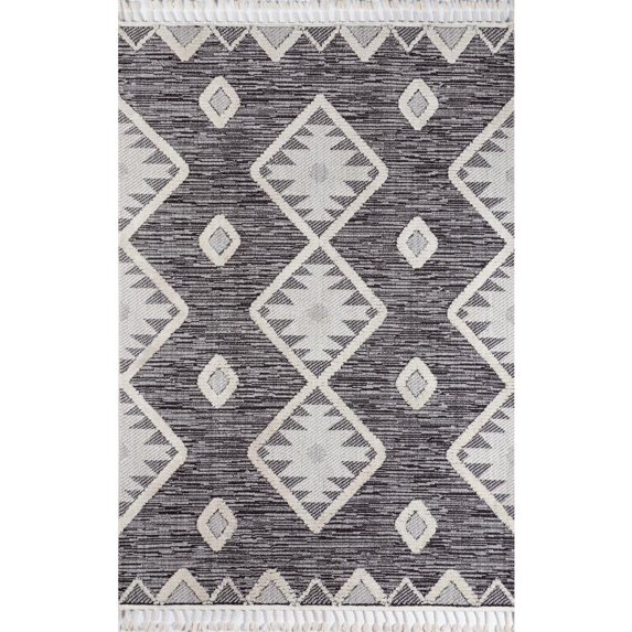 Momeni Odessa Machine Made Polyester Charcoal Area Rug 5'3" X 7'6"