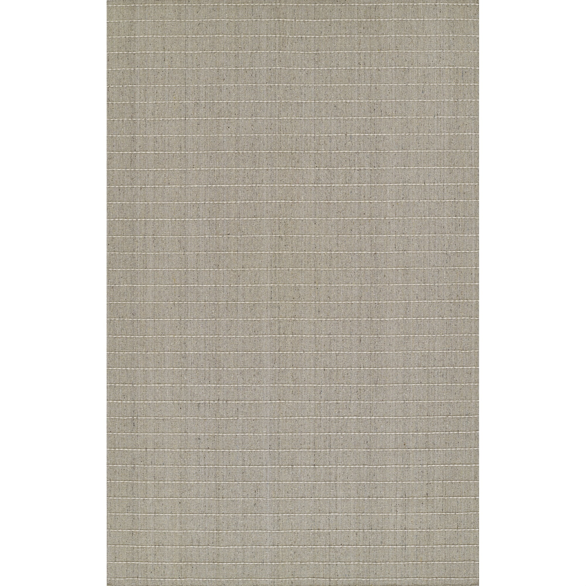 Natural Hand-Loomed Wool Blend Stripe Rug