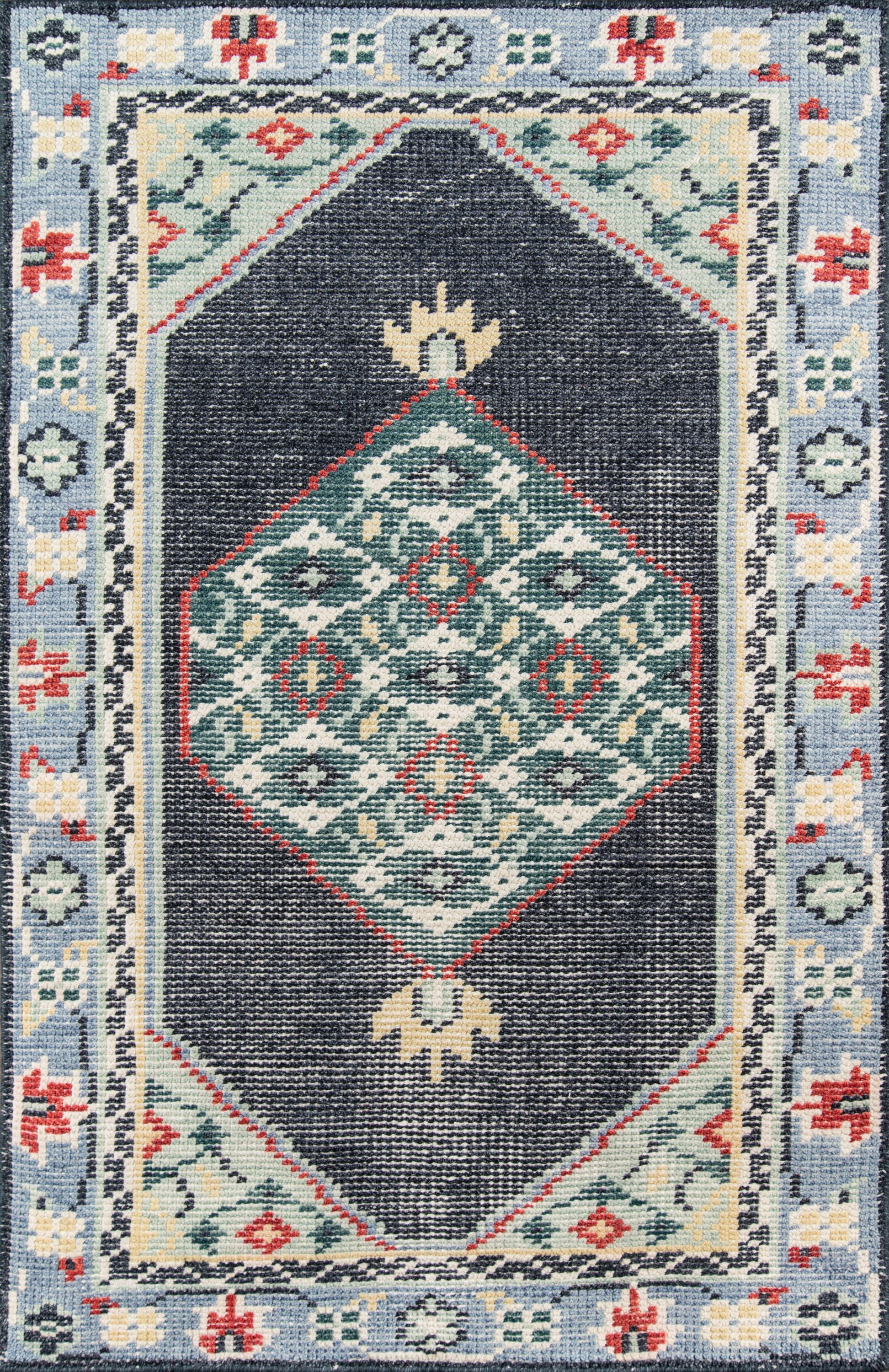 Ophelia Multicolor Hand-Knotted Wool Medallion Area Rug 8' x 10'