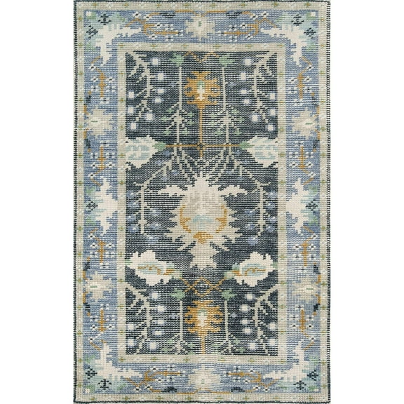 Momeni Traditional Rectangle Area Rug, Aqua, 10' X 14'