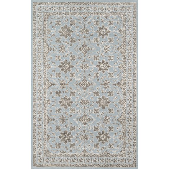 Momeni Oriental Traditional Area Rugs, Blue/Green,60" x 91.2"