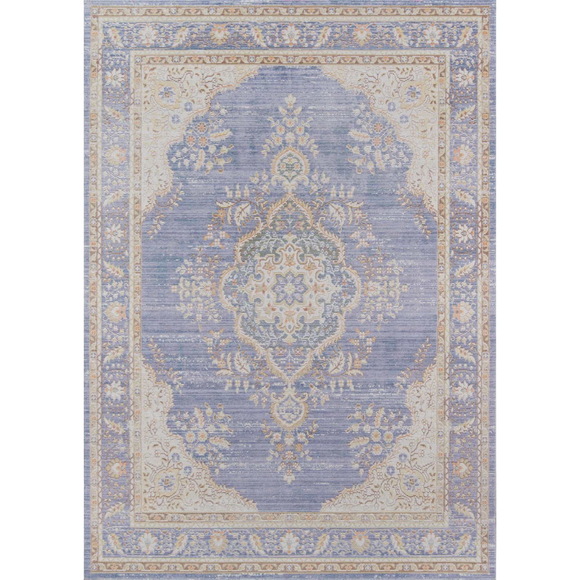 Periwinkle Braided Serenity 24"x4" Synthetic Accent Rug