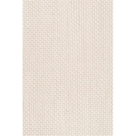 Momeni PEBBLPEB-CWHT7696 Pebbles Broadloom Area Rug, White - 5 ft. 6 in. x 9 ft. 6 in.