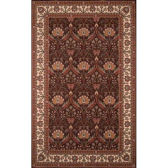 Momeni Persian Garden Collection Chinese Machine Made Cocoa Area Rugs 2'6"X8'