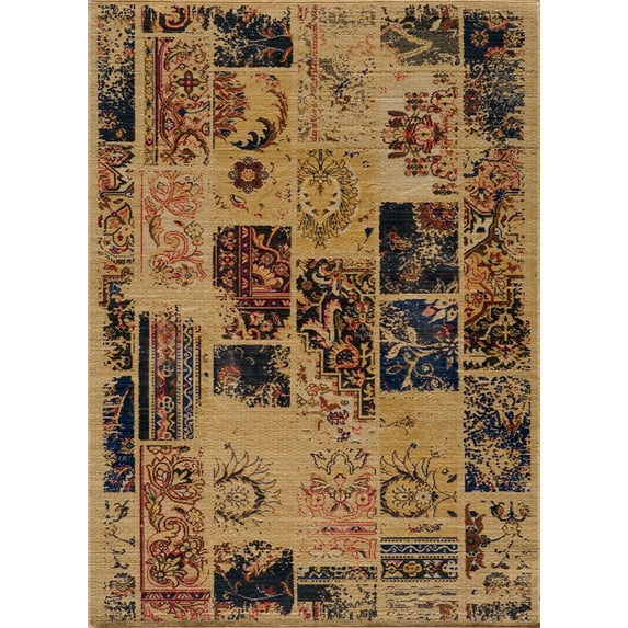 Momeni Plaid Traditional Area Rugs, Beige/Brown,55.00" x 31.00"