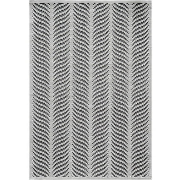 Momeni Platinum Feathers Area Rug