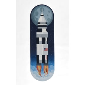 Momeni Playground Rocket Blue Kid Rug 2'4" X 7'7"