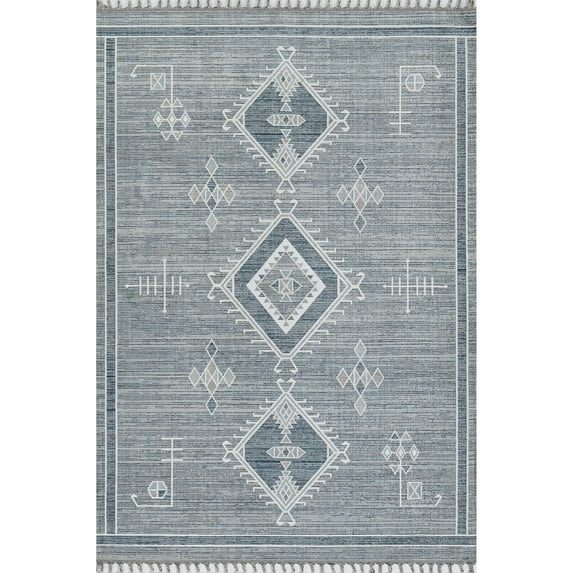 Momeni Rabat Polyester Blue Area Rug 5'3" X 7'6"