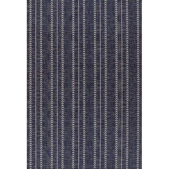 Momeni Riviera Geometric Navy Indoor Outdoor Rug 5'3" X 7'