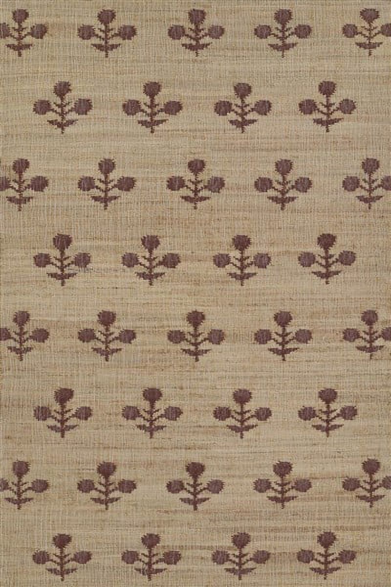Traditional Ikat Inspired Handwoven Red Wool 5' x 8' Area Rug