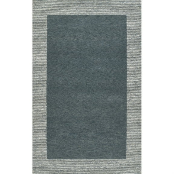 Momeni Rugs EVERTEVT-6BLU5080 Everett Area Rug, 5'0" X 8'0" Grey Carpet for Living Room, Bedroom, Entryway, Dining Room, and Home Office