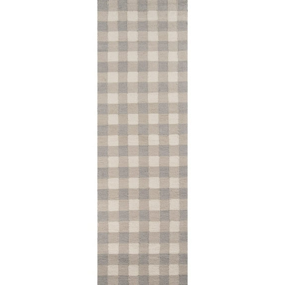 Momeni Rugs Geo Collection Area Rug, 2'3" x 7'6" - Runner, Grey