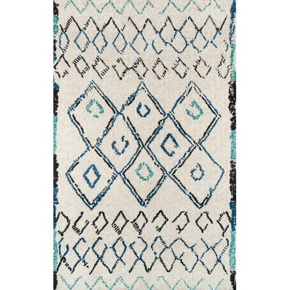Momeni Contemporary Rectangle Area Rug, Ivory, 2' X 3'