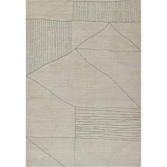 Momeni Rugs Wren 2 Area Rug, 5'3" X 7'3" Ivory Carpet for Living Room, Bedroom, Hallways, Bathroom, and Home Office