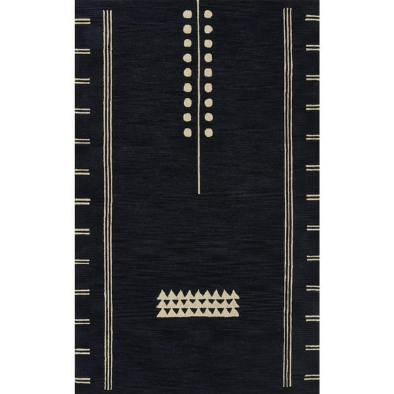 Momeni Contemporary Rectangle Area Rug, Navy, 9' X 12'
