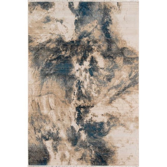 Momeni Studio Polypropylene Machine Made Blue Area Rug 9'6" X 12'6"