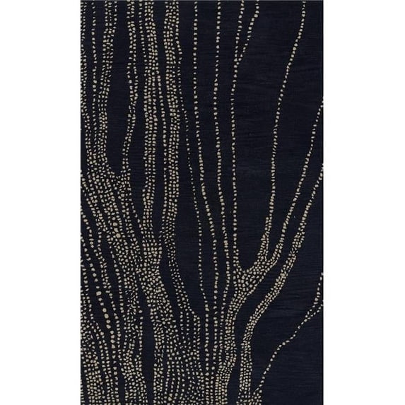 Momeni SIMBASIM-7NVY3656 3 ft. 6 in. x 5 ft. 6 in. Simba Hand Tufted Contemporary Rectangle Area Rug, Navy