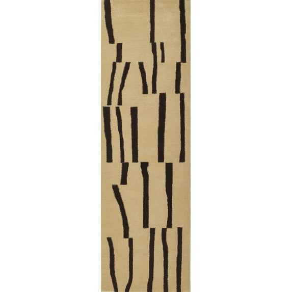 Momeni Simba Hand Tufted Wool Geometric Ivory Area Rug 2'6" X 8' Runner