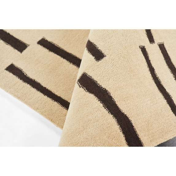 Momeni Simba Hand Tufted Wool Geometric Ivory Area Rug 2' X 3'