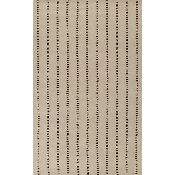 Momeni Simba Hand Tufted Wool Striped Ivory Area Rug 8' X 10'
