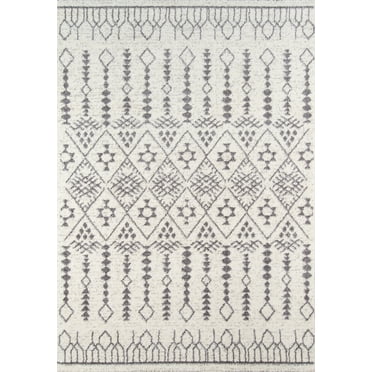 Momeni Southwestern Aztec Modern Area Rugs, Ivory