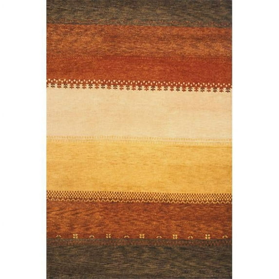 Momeni Striped Contemporary Area Rugs, Red