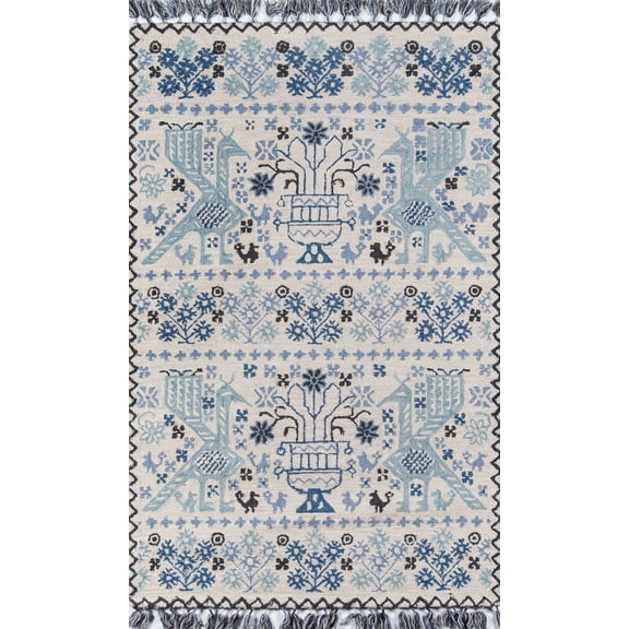 Momeni Tahoe Hand Tufted WoolBlue Area Rug 3'6" X 5'6"