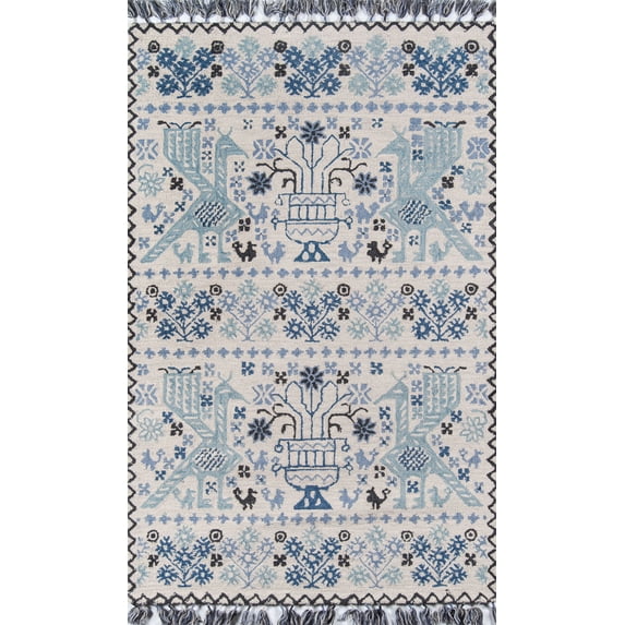 Momeni Tahoe Hand Tufted WoolBlue Area Rug 3'6" X 5'6"