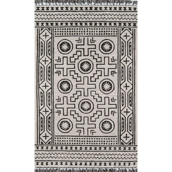 Momeni Tahoe Wool Hand Tufted Linen Area Rug 2' X 3'