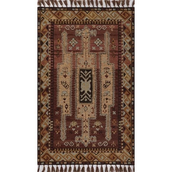 Momeni Tahoe Wool with Cotton Backing Area Rug, Terra Cott, 7'6" X 9'6"