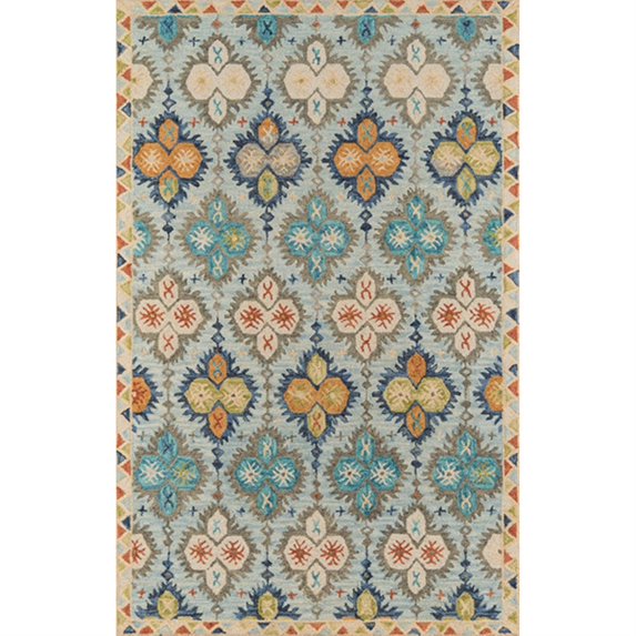 Momeni Tangier Hand Tufted Wool Blue Area Rug 5' X 8'